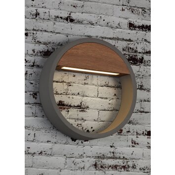 Applique murale d'extérieur Mantra CYCLE LED Gris, 1 lumière