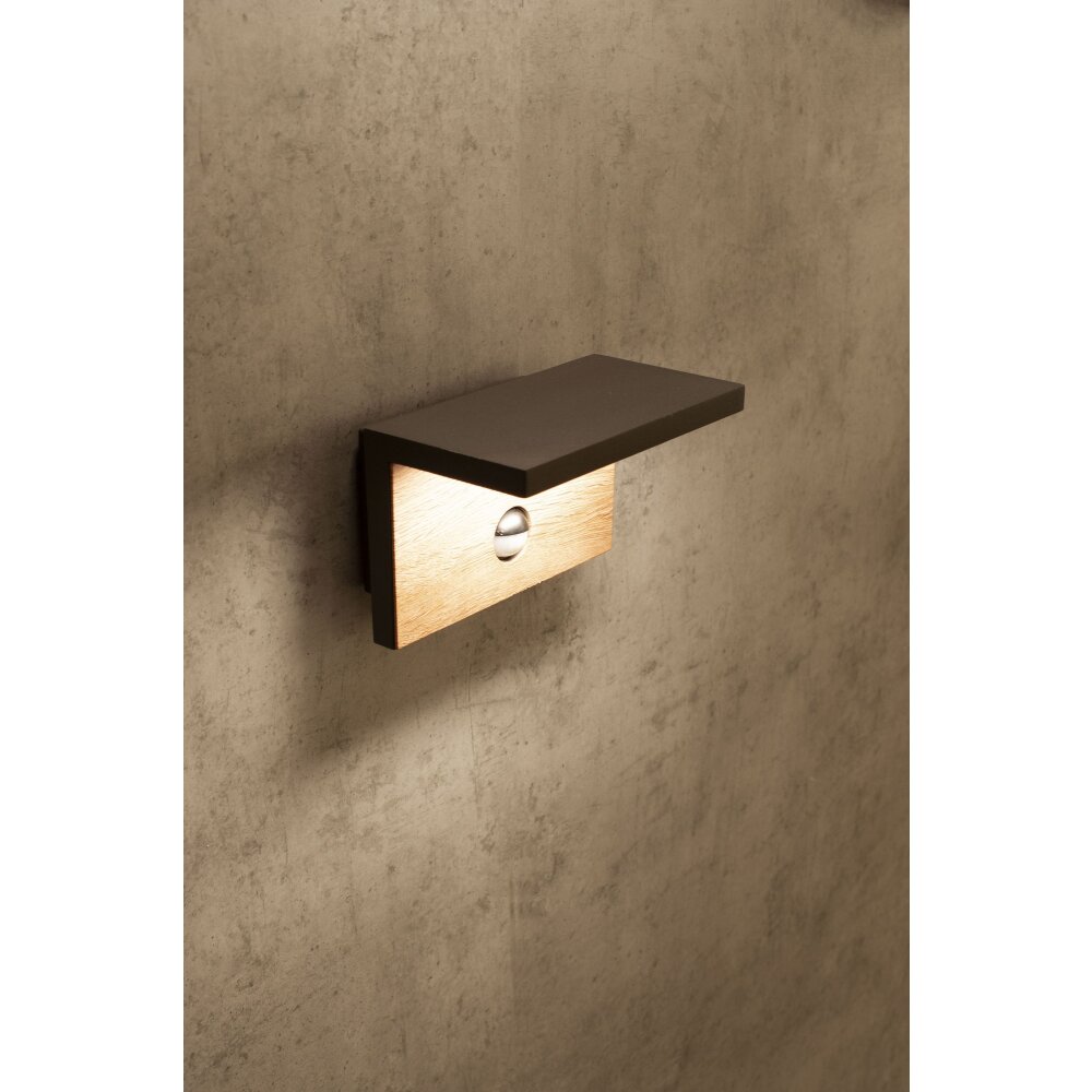 Applique murale d'extérieur Mantra RUKA LED Gris, 1 lumière, Détecteur de mouvement main product photo