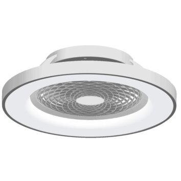 Ventilateur de plafond Mantra TIBET LED Argenté, 1 lumière, Télécommandes