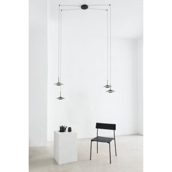 Suspension Mantra ORION LED Laiton, Noir, 1 lumière