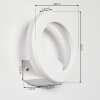 Applique murale Nevis LED Blanc, 1 lumière