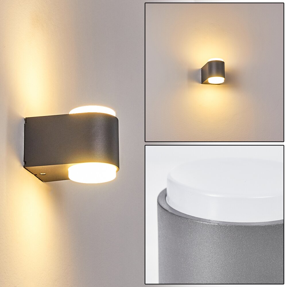 Applique murale d'extérieur Mapiu LED Anthracite, 2 lumières main product photo