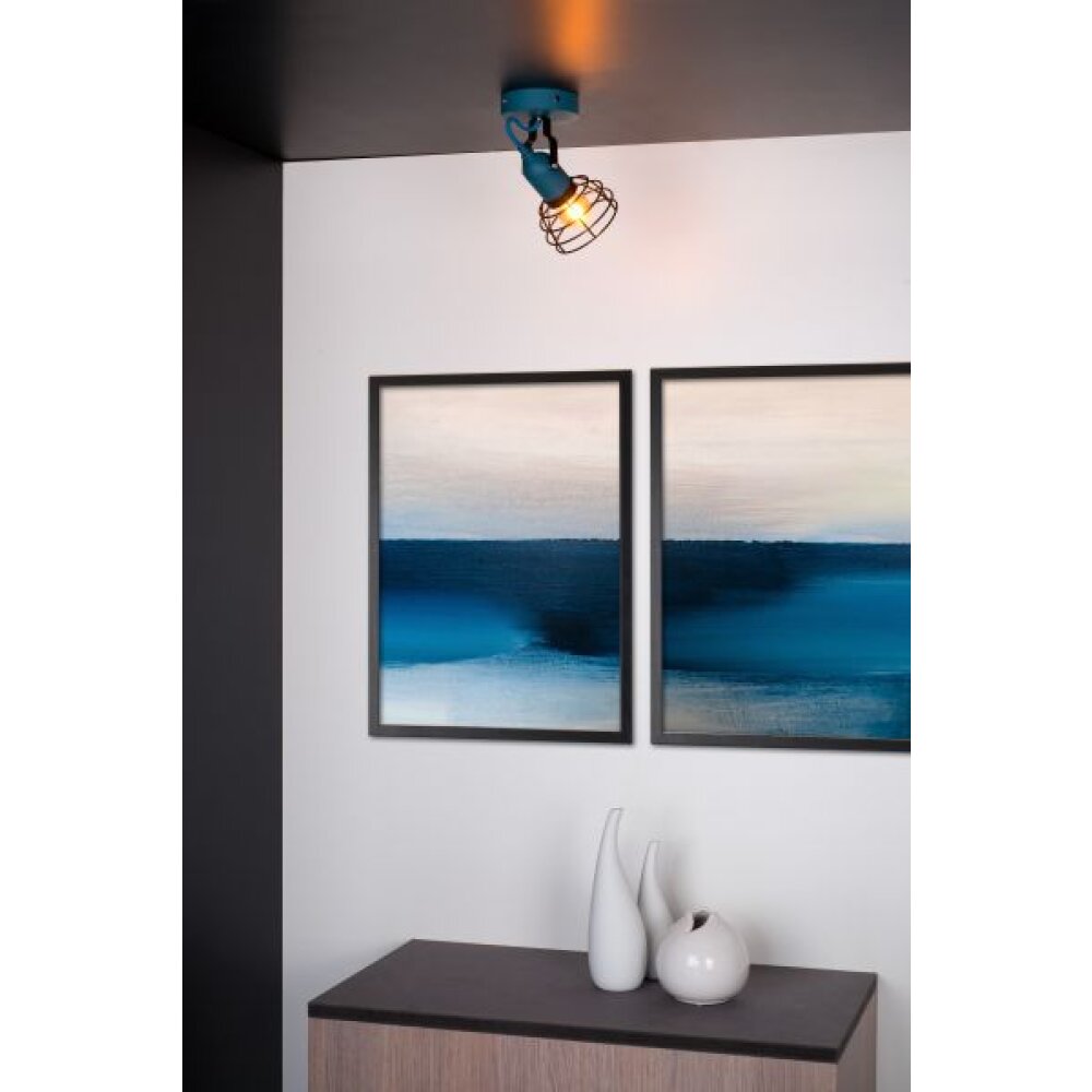 Plafonnier Lucide Pola Bleu, Noir, 1 lumière main product photo