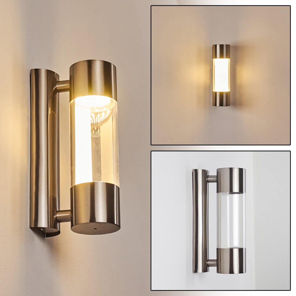 Applique murale d'extérieur Caivano LED Nickel mat, 1 lumière main product photo