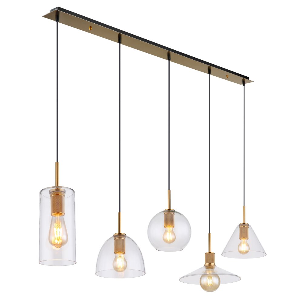 Suspension Globo ADARA Laiton, 5 lumières main product photo