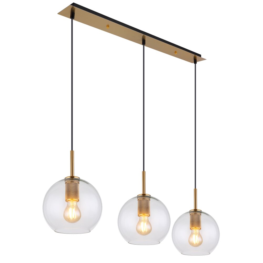 Suspension Globo ADARA Laiton, 3 lumières main product photo