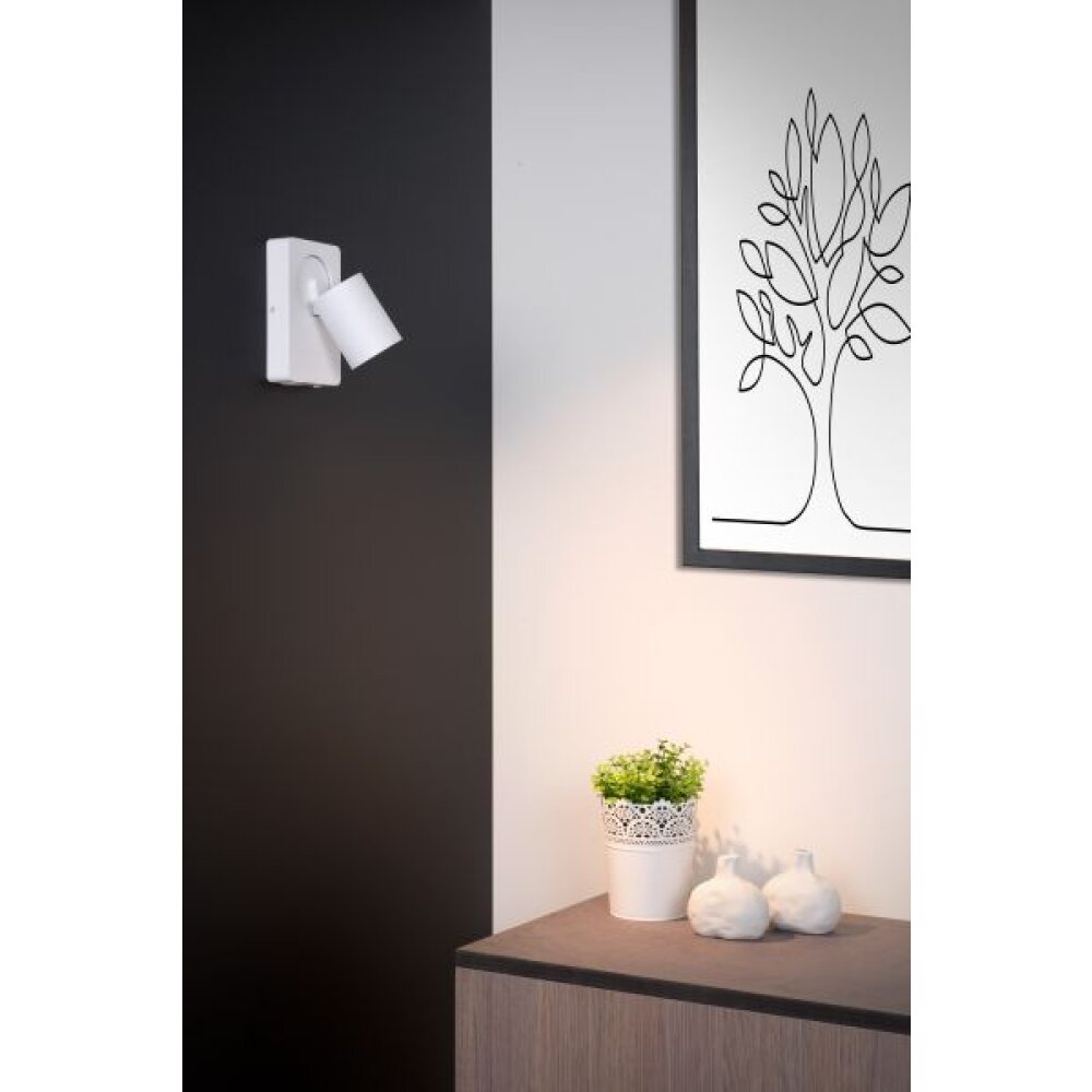 Applique murale Lucide NIGEL LED Blanc, 1 lumière main product photo