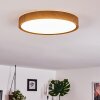 Plafonnier Nexo LED Couleur bois, Blanc, 1 lumière