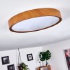 Plafonnier Nexo LED Couleur bois, Blanc, 1 lumière