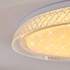 Plafonnier Feletto LED Blanc, 1 lumière, Télécommandes