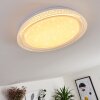 Plafonnier Feletto LED Blanc, 1 lumière, Télécommandes