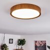 Plafonnier Nexo LED Bois foncé, 1 lumière