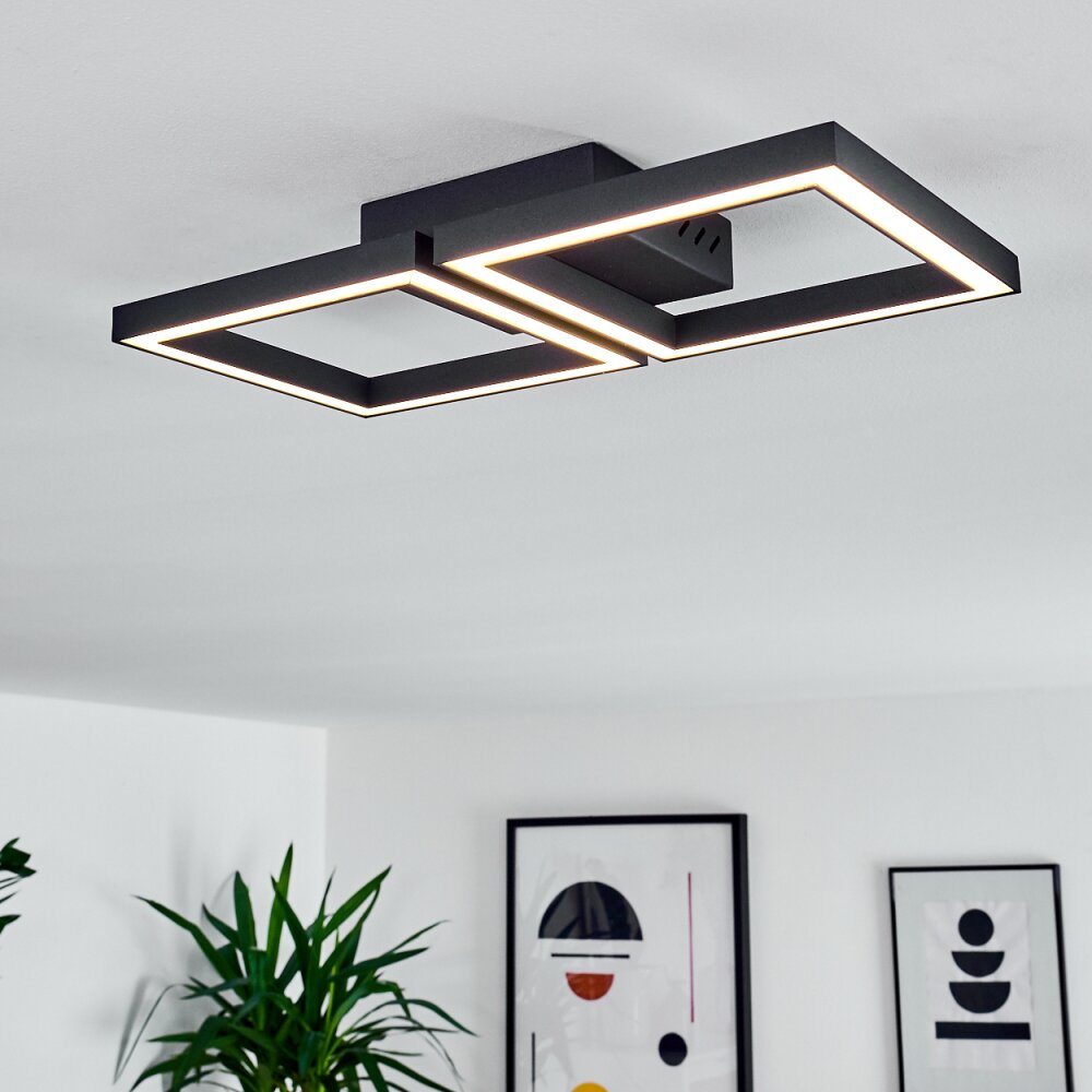 Plafonnier Cavareno LED Noir, 1 lumière main product photo