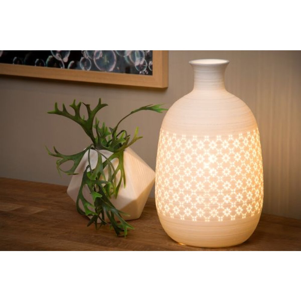 Lampe de table Lucide TIESSE Blanc, 1 lumière main product photo
