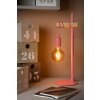 Lampe de table Lucide Pola Bois foncé, Rose, 1 lumière