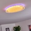 Plafonnier Fondaco LED Blanc, 1 lumière, Télécommandes, Changeur de couleurs