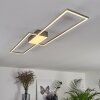 Plafonnier Torresella LED Nickel mat, 2 lumières, Télécommandes