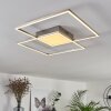 Plafonnier Torresella LED Nickel mat, 2 lumières, Télécommandes