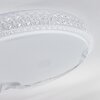 Plafonnier Suno LED Transparent, Blanc, 1 lumière, Télécommandes
