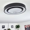 Plafonnier Grimacco LED Noir, 1 lumière, Changeur de couleurs