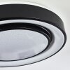 Plafonnier Grimacco LED Noir, 1 lumière, Changeur de couleurs