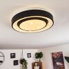 Plafonnier Grimacco LED Noir, 1 lumière, Changeur de couleurs