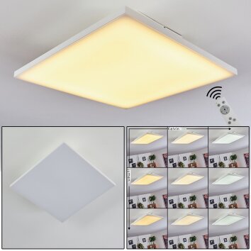 Panneau LED Cor Blanc, 1 lumière, Télécommandes