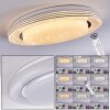 Plafonnier Laganadi LED Blanc, 1 lumière, Télécommandes