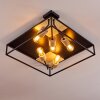 Plafonnier Salla Bois clair, Noir, 5 lumières