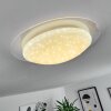 Plafonnier Rosenga LED Blanc, 1 lumière, Télécommandes