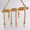 Suspension Menamini Anthracite, Brun, Bois foncé, 6 lumières