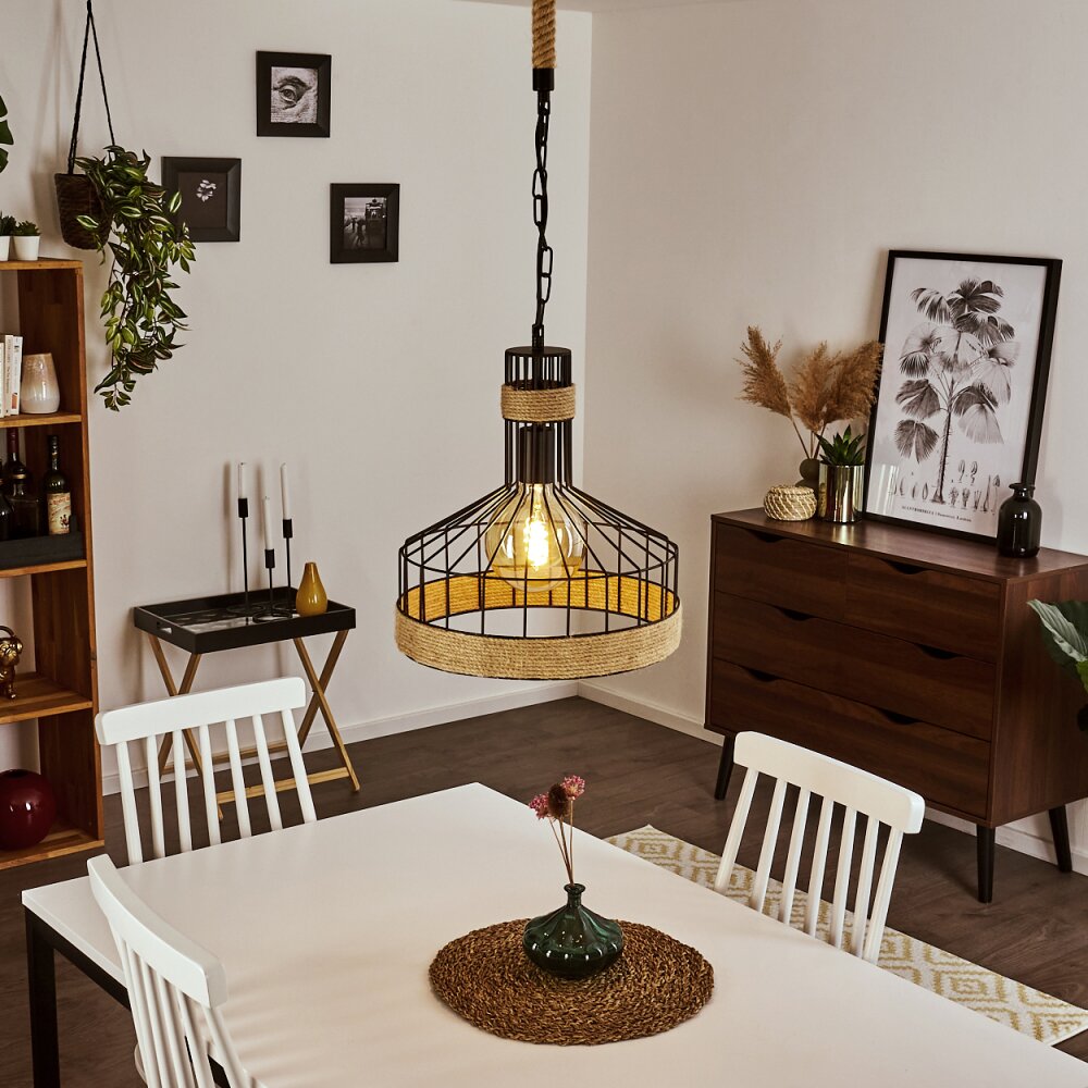 Suspension Sulzano Brun, Noir, 1 lumière main product photo