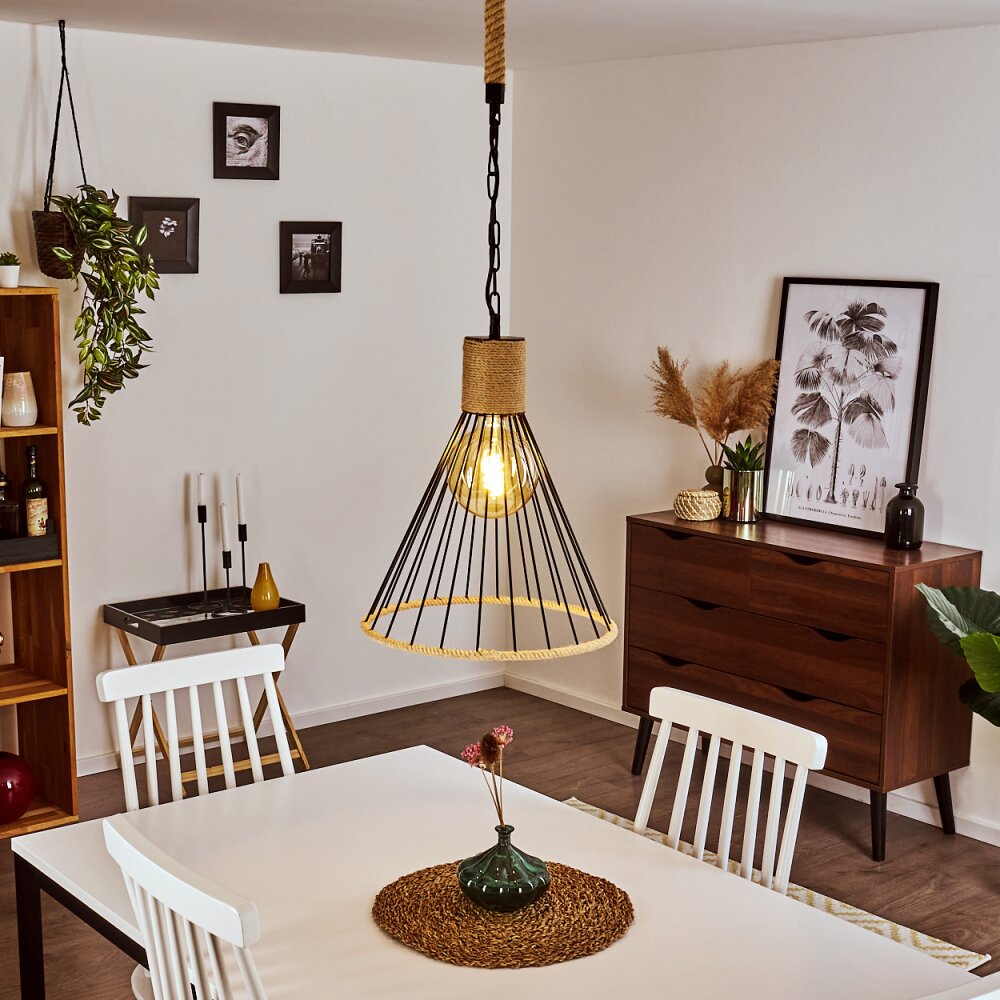 Suspension Sulzano Brun, Noir, 1 lumière main product photo