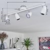 Plafonnier Idlewild LED Chrome, Blanc, 4 lumières