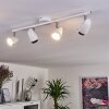 Plafonnier Idlewild LED Chrome, Blanc, 4 lumières