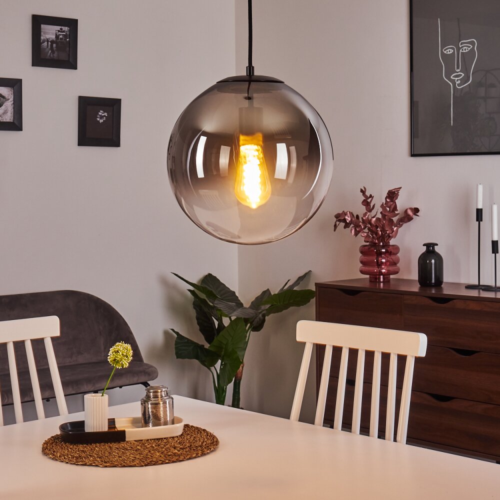 Suspension Ahanga Noir, 1 lumière main product photo