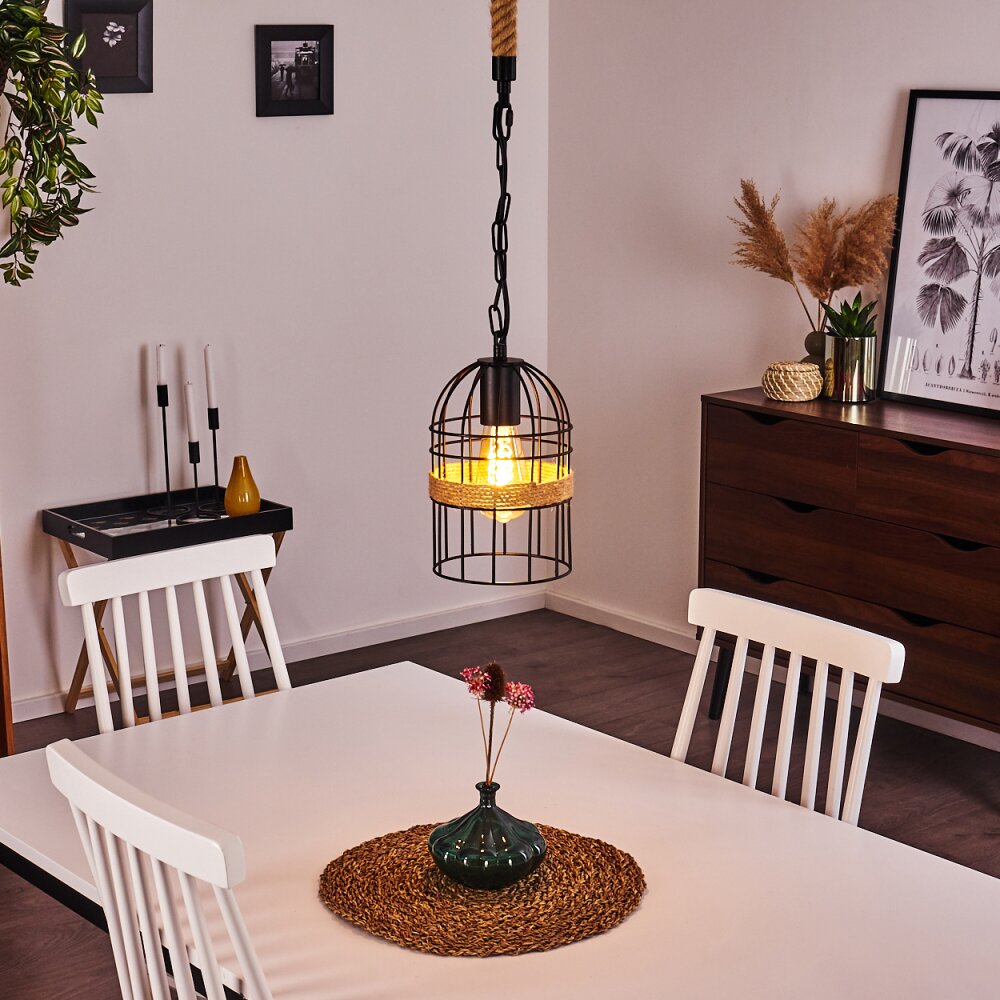 Suspension Sulzano Brun, Noir, 1 lumière main product photo