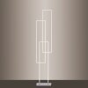 Lampadaire Paul Neuhaus Q-INIGO LED Acier brossé, 3 lumières, Télécommandes