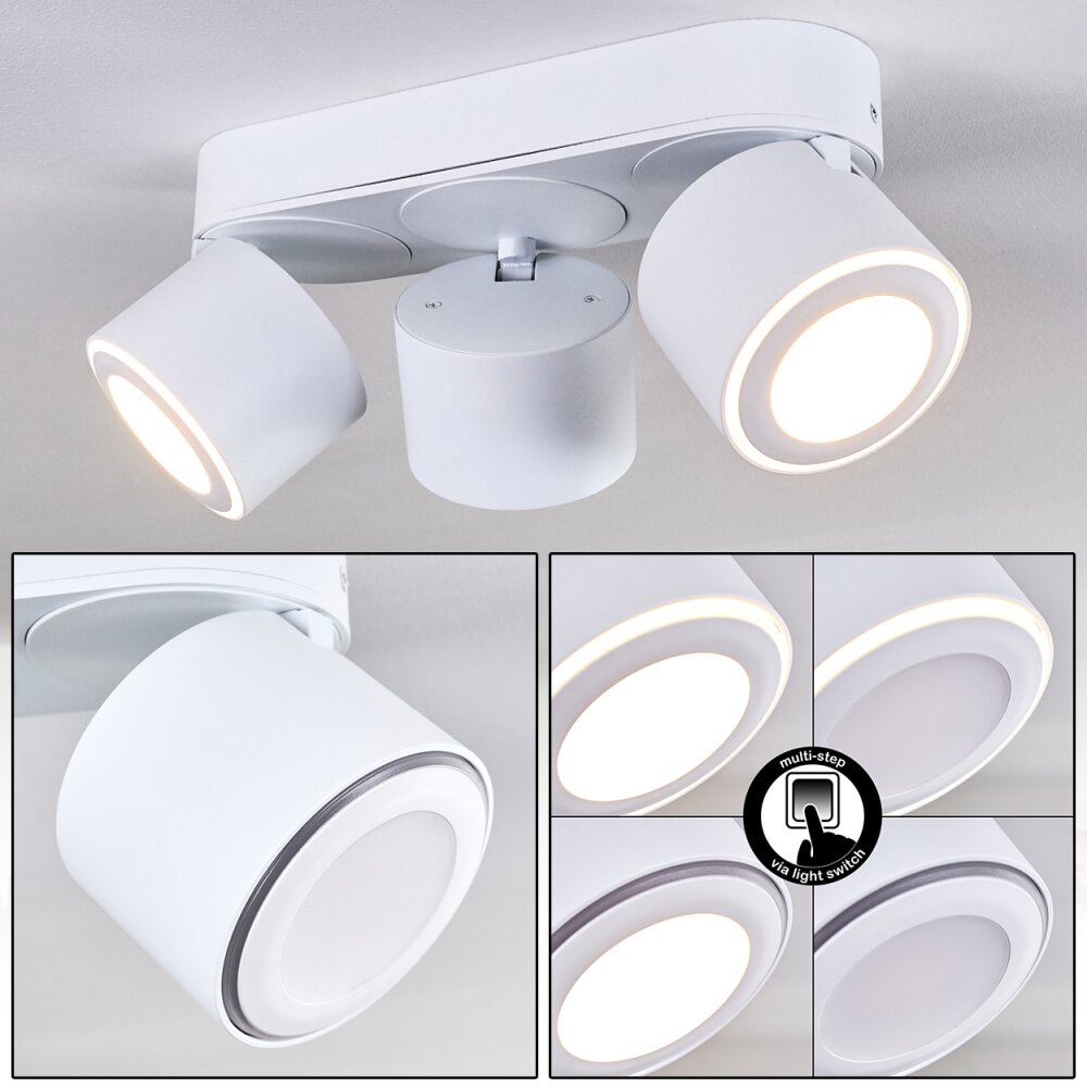 Plafonnier Appleton LED Blanc, 3 lumières main product photo
