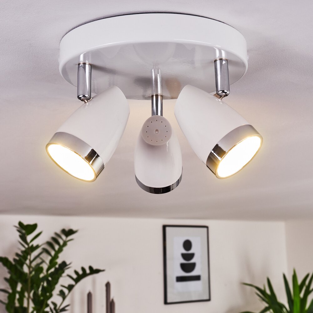 Plafonnier Idlewild LED Chrome, Blanc, 3 lumières main product photo