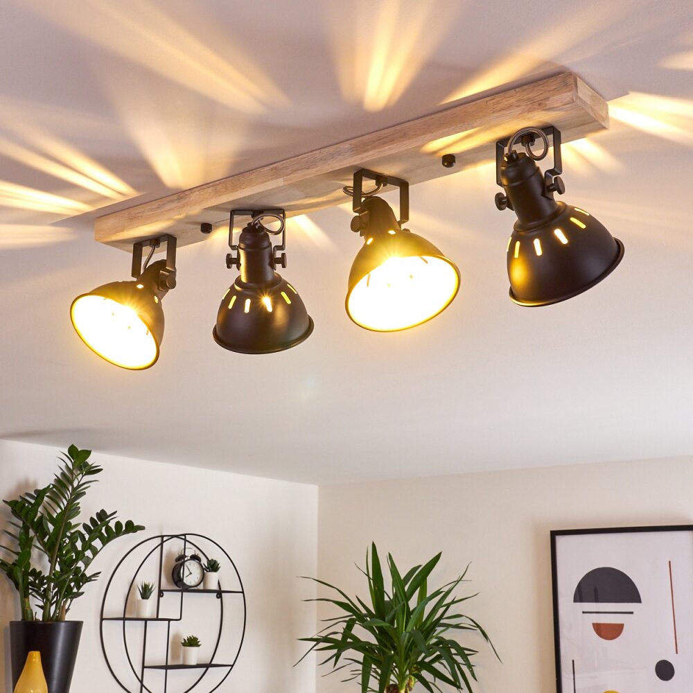 Plafonnier Tina Bois clair, 4 lumières main product photo