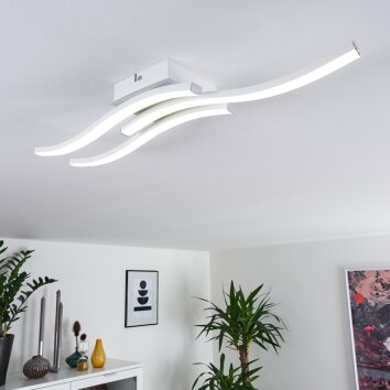 Plafonnier Letala LED Blanc, 3 lumières