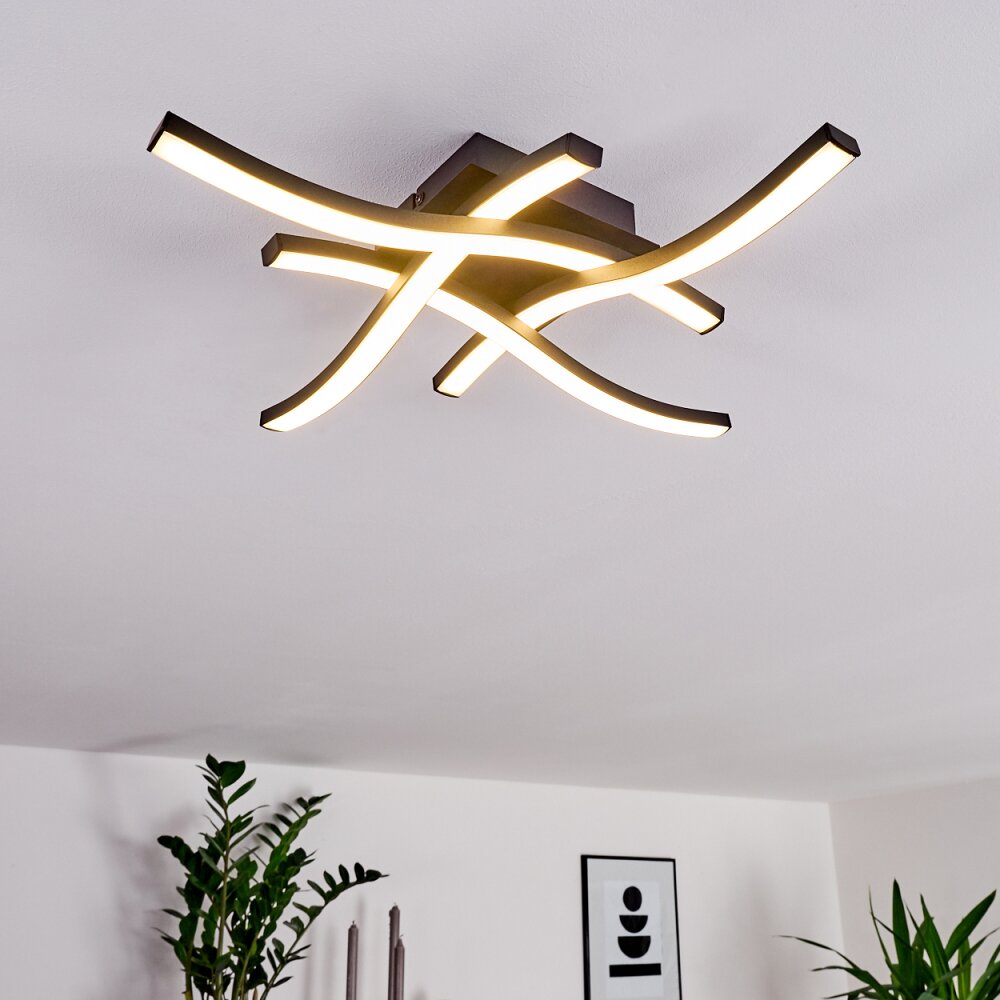 Plafonnier Grossarl LED Noir, 4 lumières main product photo