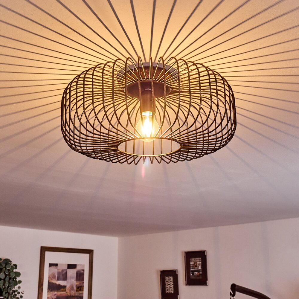 Plafonnier Wemude Noir doré, 1 lumière main product photo