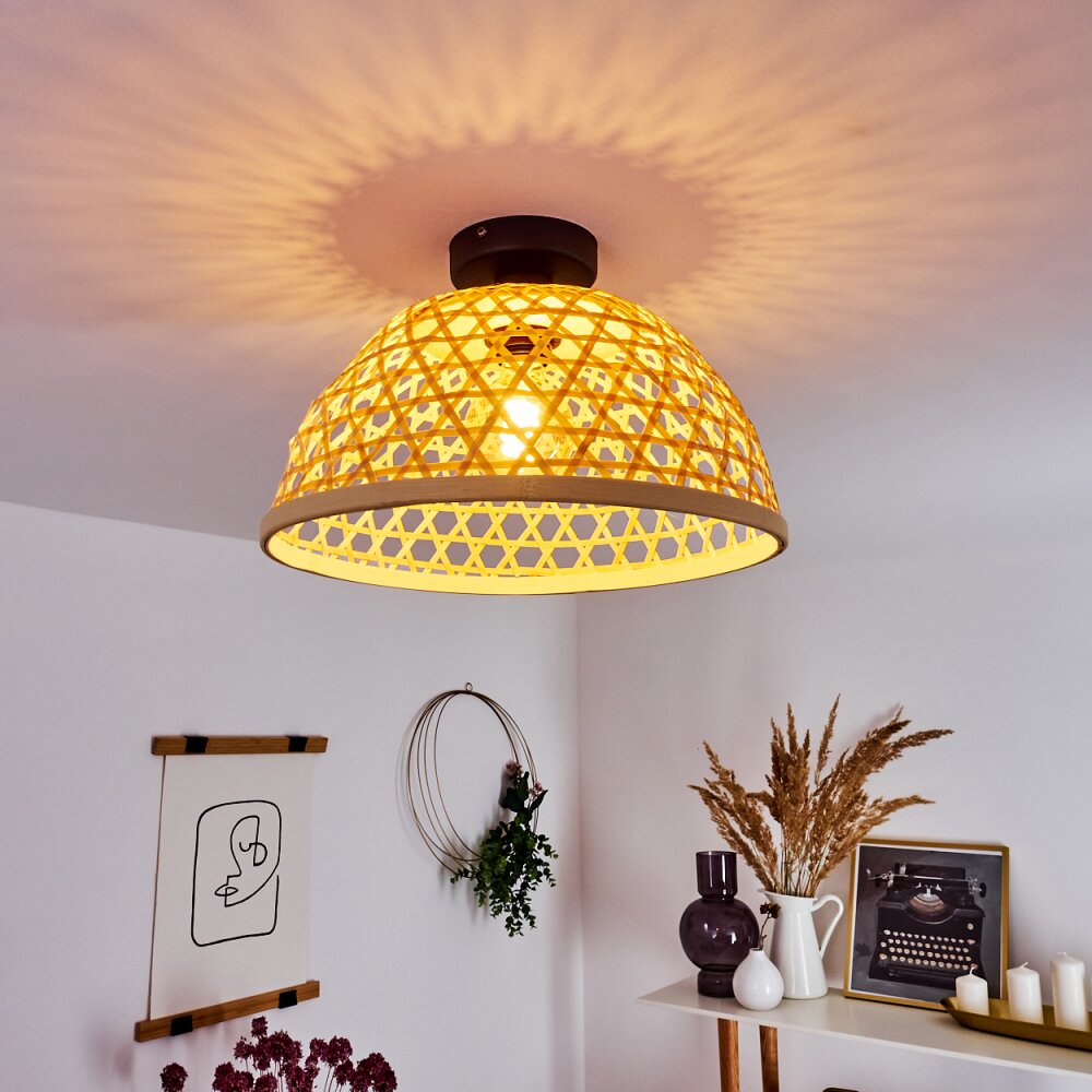 Plafonnier Flansum Noir, 1 lumière main product photo