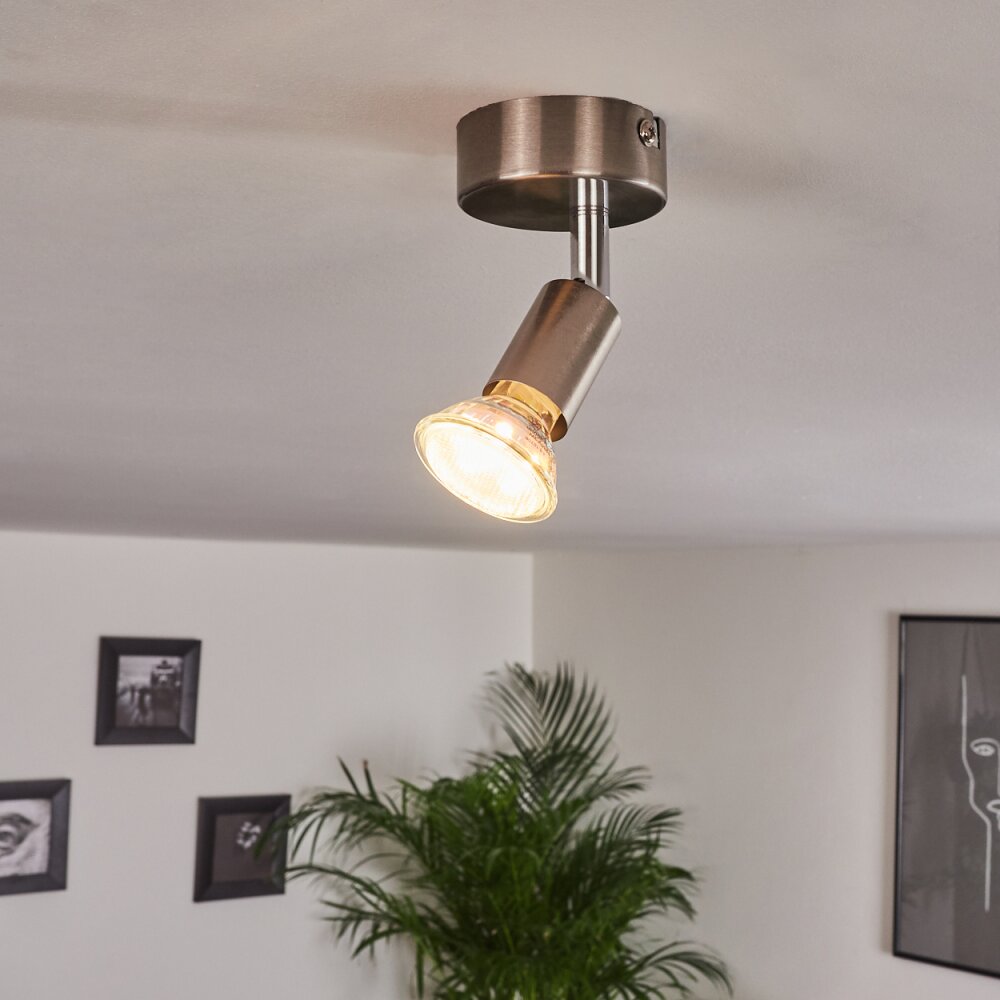 Plafonnier Oula LED Nickel mat, 1 lumière main product photo