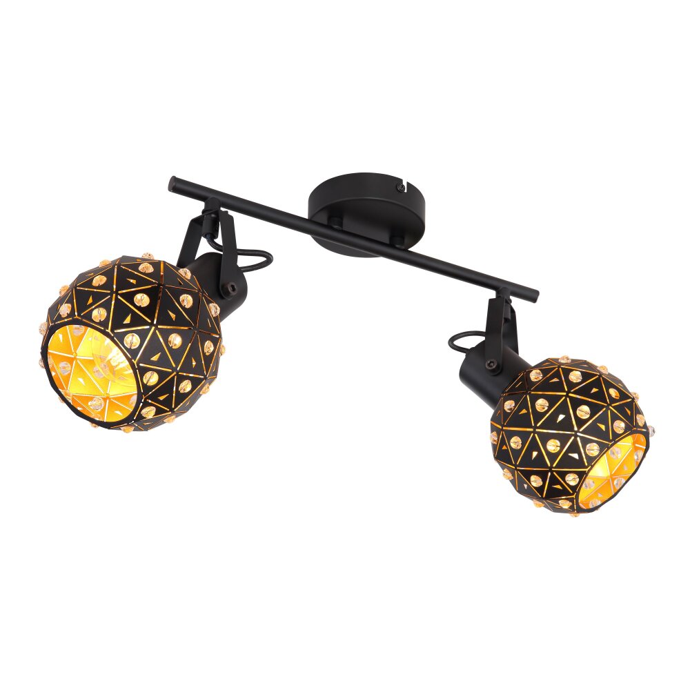 Spot Globo JODIE Noir, 2 lumières main product photo