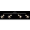 Plafonnier Globo FIASTRA Noir, 4 lumières