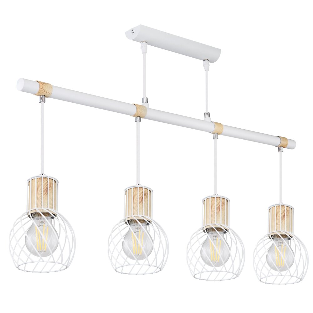 Suspension Globo LUISE Blanc, 4 lumières main product photo