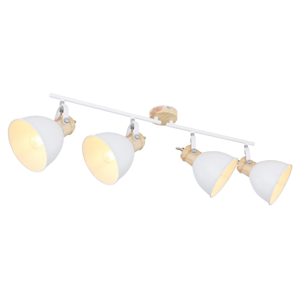 Spot Globo WIHO Bois foncé, Blanc, 4 lumières main product photo